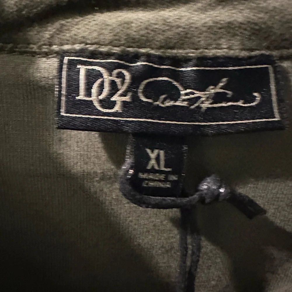 DG2 by Diane Gilman Stretch Corduroy Button-Front Jacket Olive XL - Picture 2 of 4